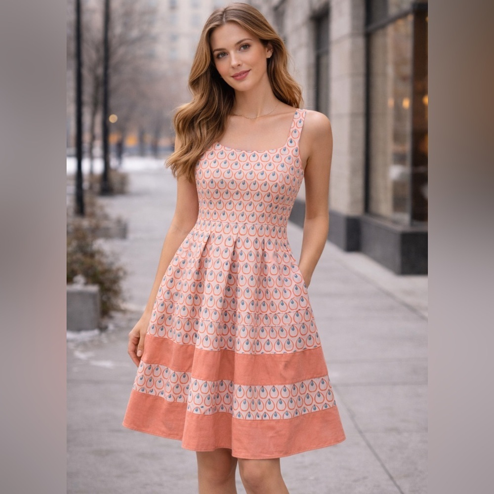 Darling London Embroidered Teardrop Print Dress – Size Small - Picture 2 of 8